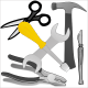 MG: instrument; redskab; værktøj; arbejdsredskab; håndværktøj